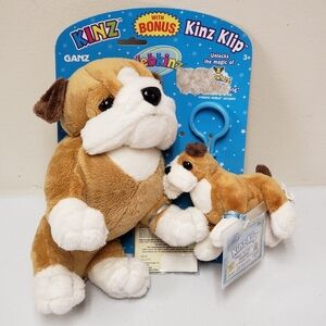 Webkinz Bulldog with Bonus King Klip Sealed Codes